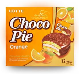 Печенье Lotte Сhoco Pie Orange 336 грамм