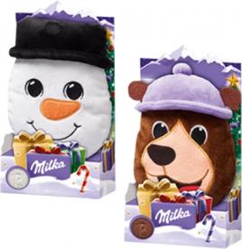 Плюшевая игрушка и Шоколад Milka Christmas plush 98 гр